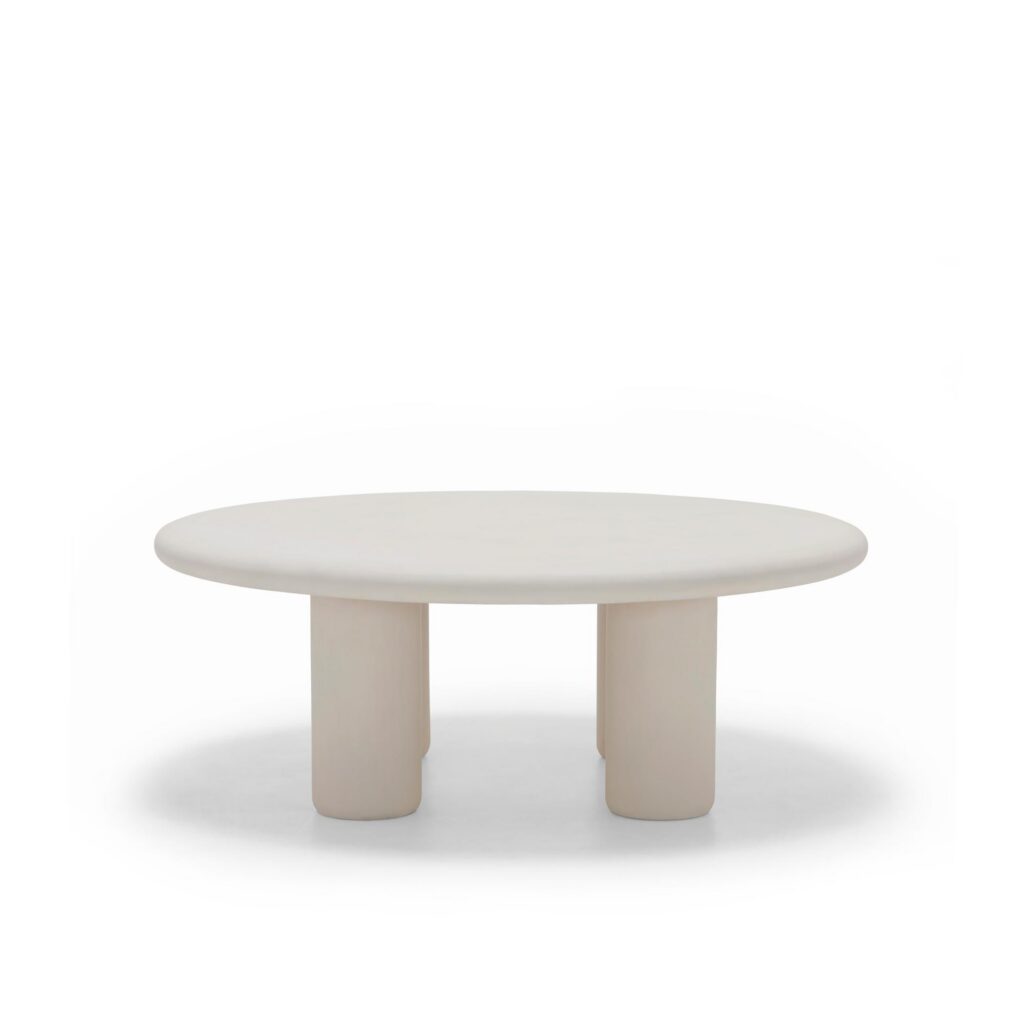 Earth Outdoor Coffee Table in Concrete Husk