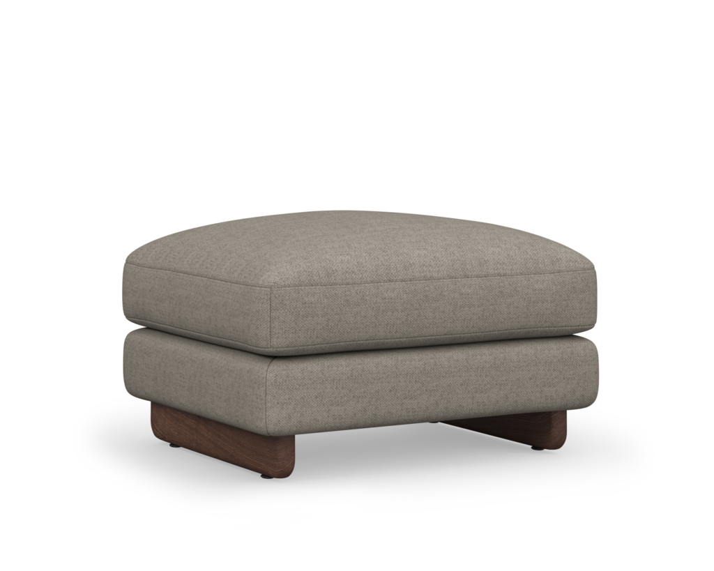 Contra Ottoman - Small, Pecora, Graham, Walnut