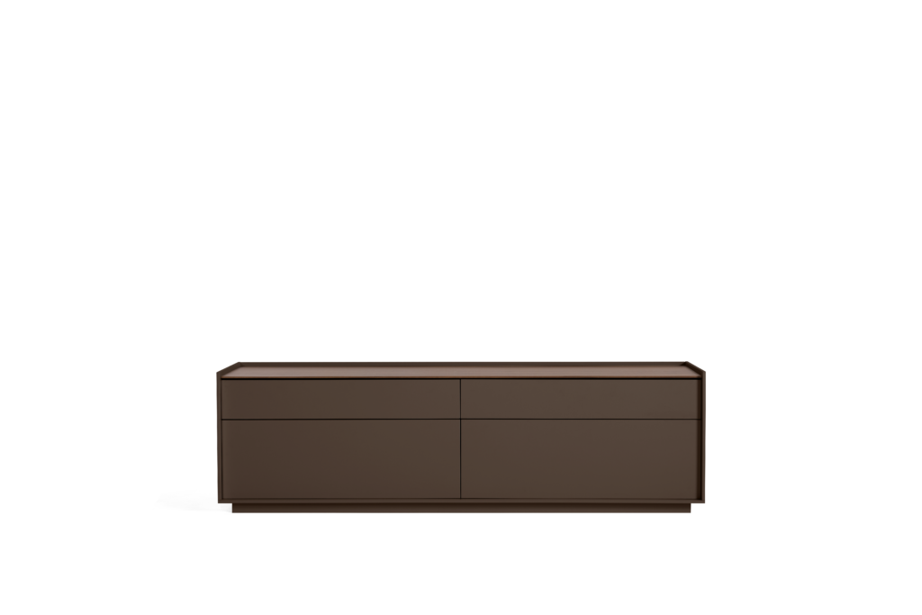 A Bera Credenza in onix Viewed from the front.