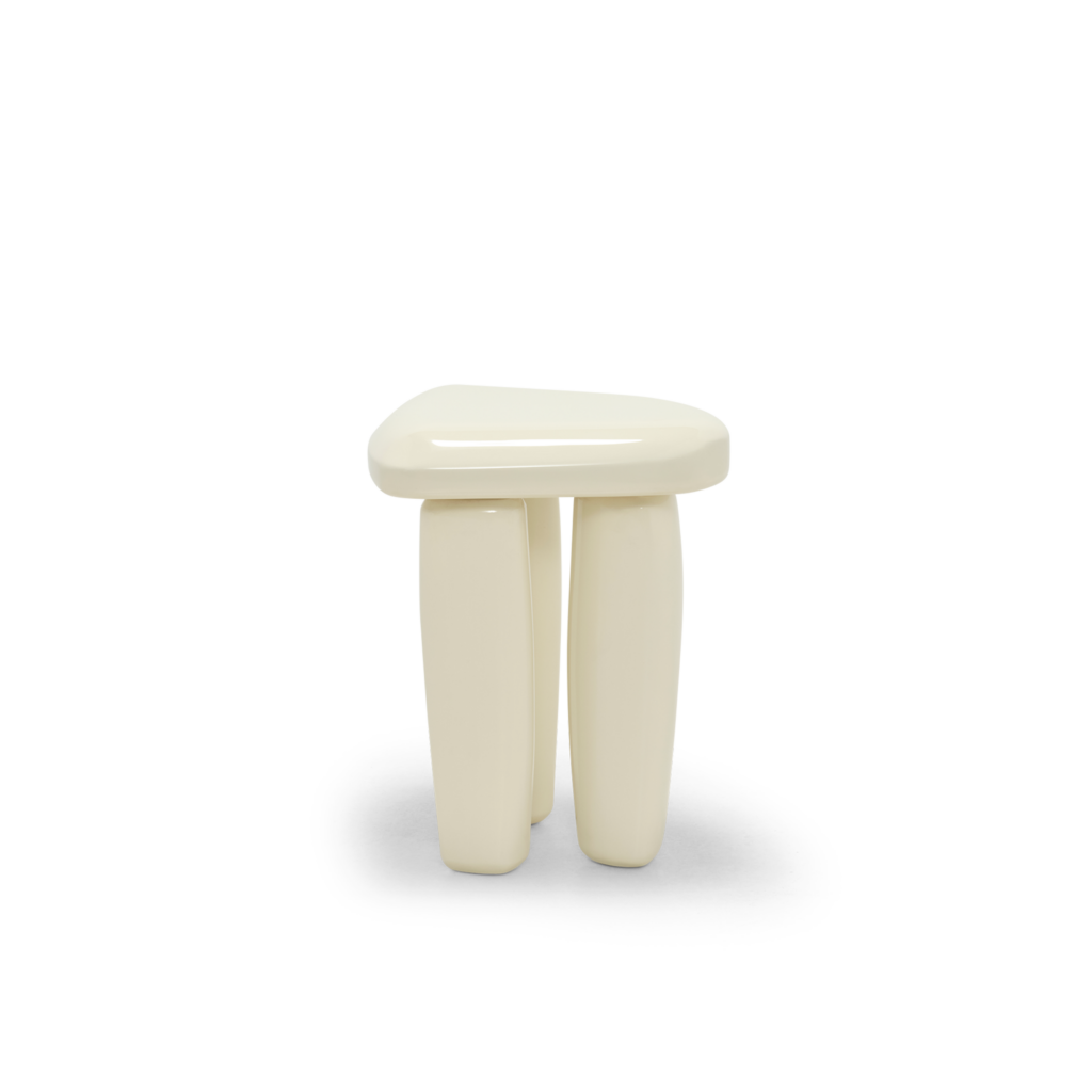 Isola Side Table - High Gloss Antique White