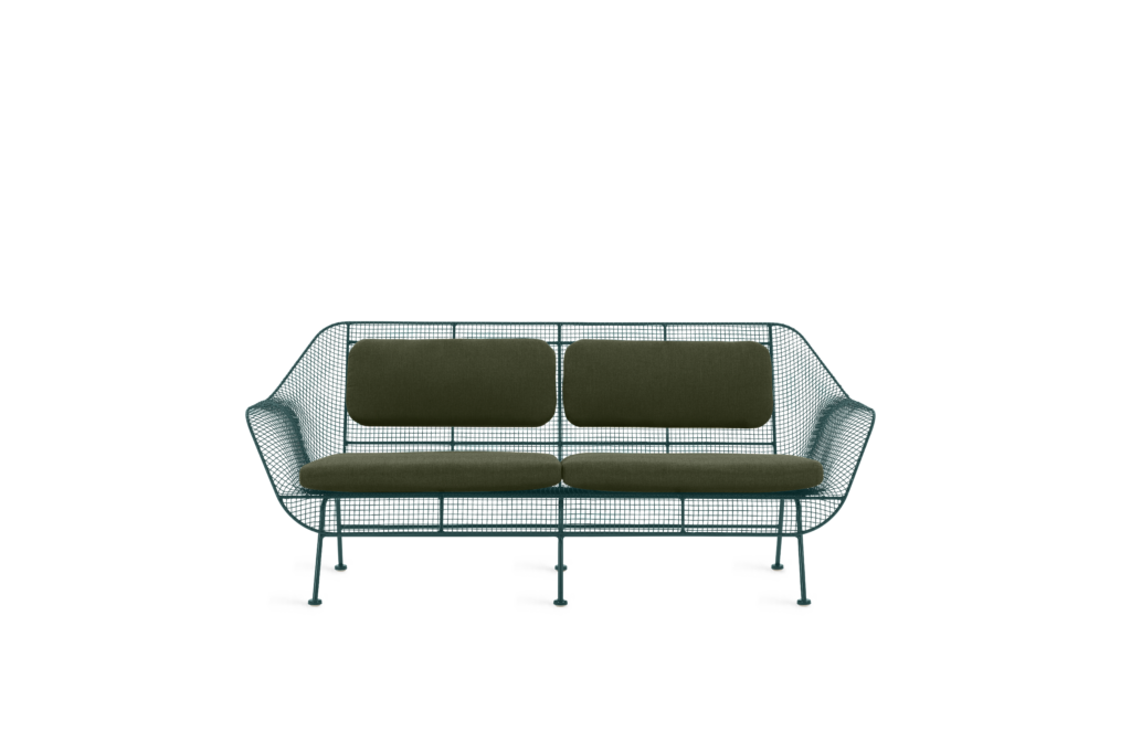 Sculptura Sofa - Pine, Sage Cushion