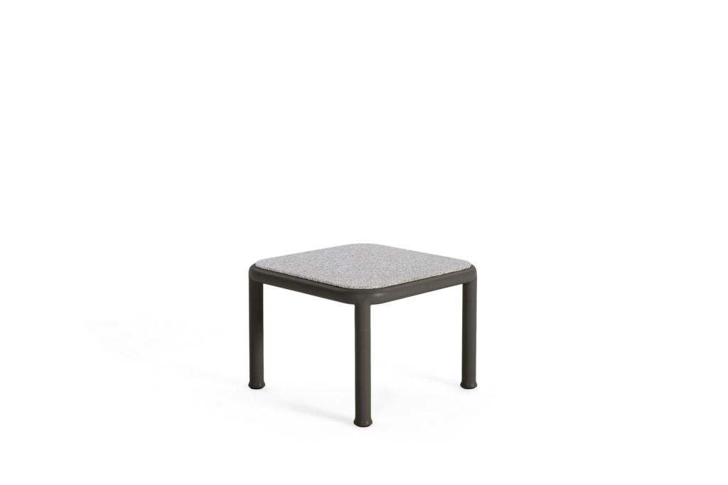 A Campus Outdoor Side Table viewed from an angle.