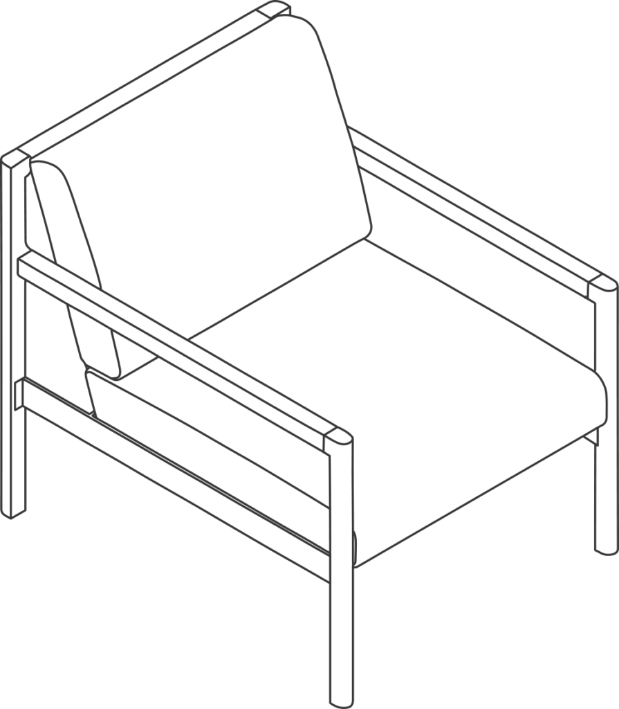 A line drawing - Brabo Club Chair