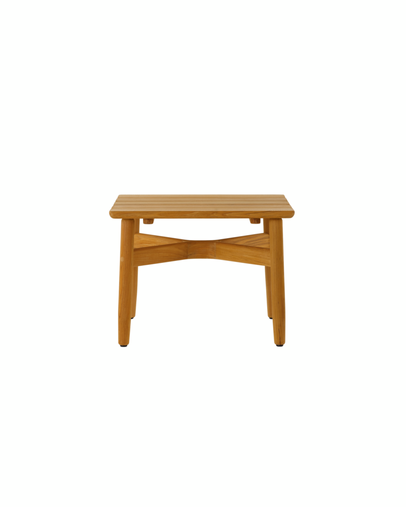 Crosshatch Outdoor Side Table in square.