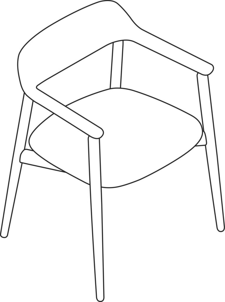A line drawing - Crosshatch Armchair