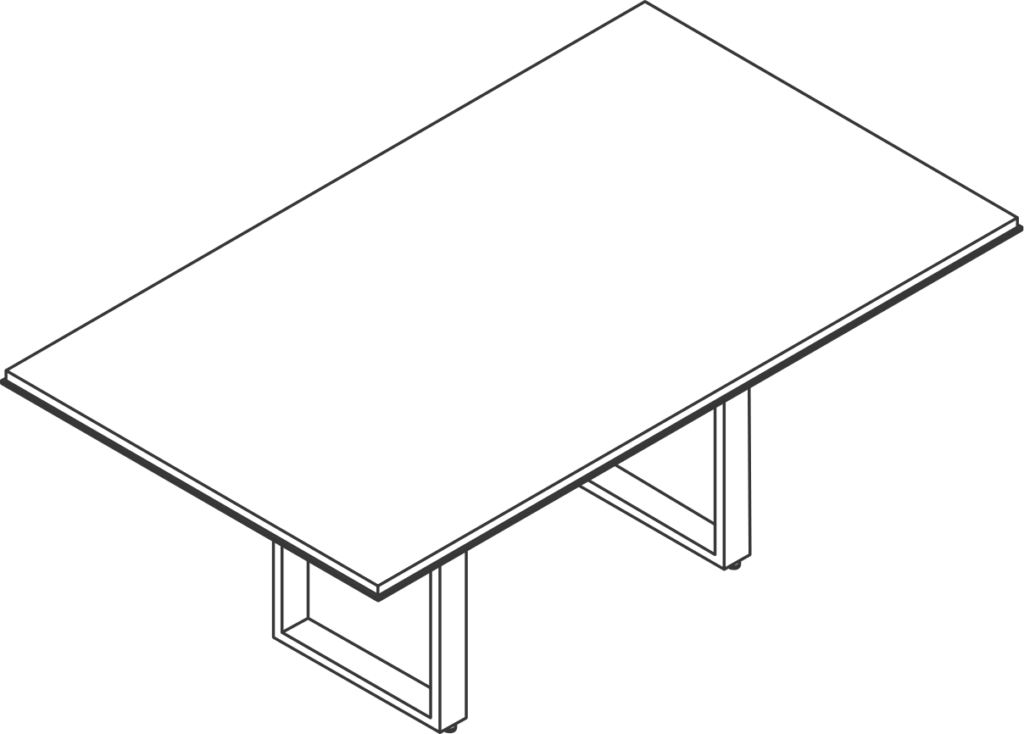 A line drawing - Highline Conference Table | Rectangular