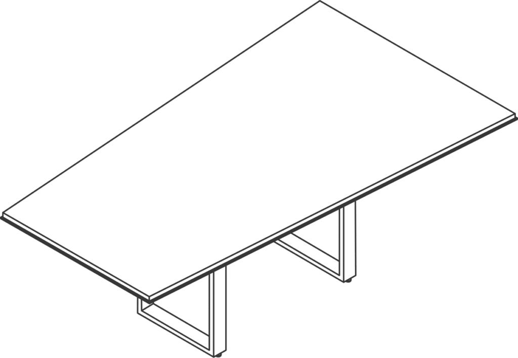 A line drawing - Highline Conference Table | Trapezoid
