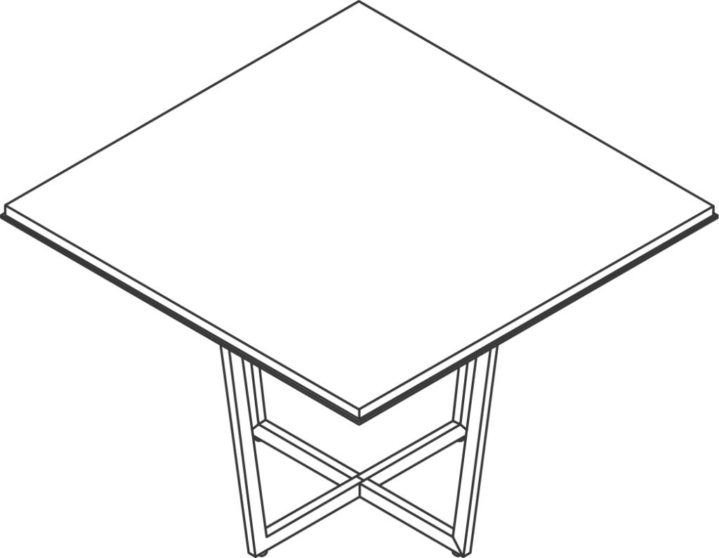 A line drawing - Highline Meeting Table | Square