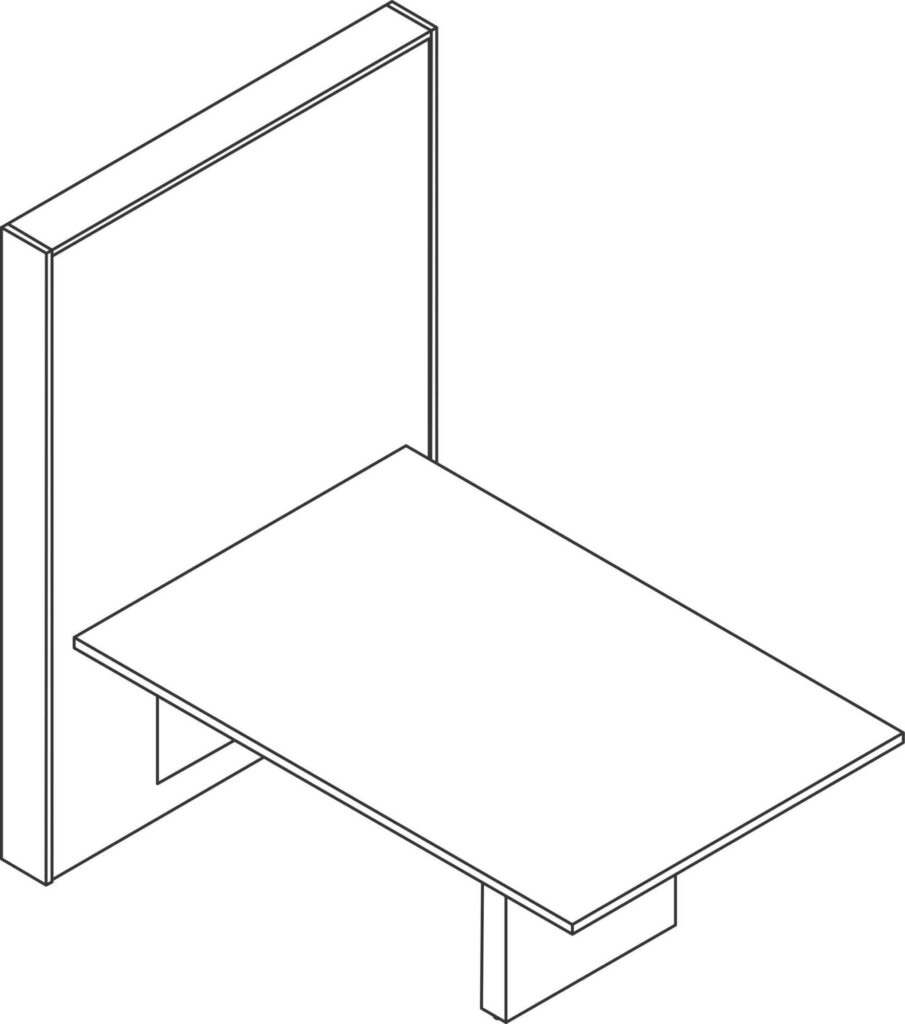 A line drawing - JD Media Table | Rectangular
