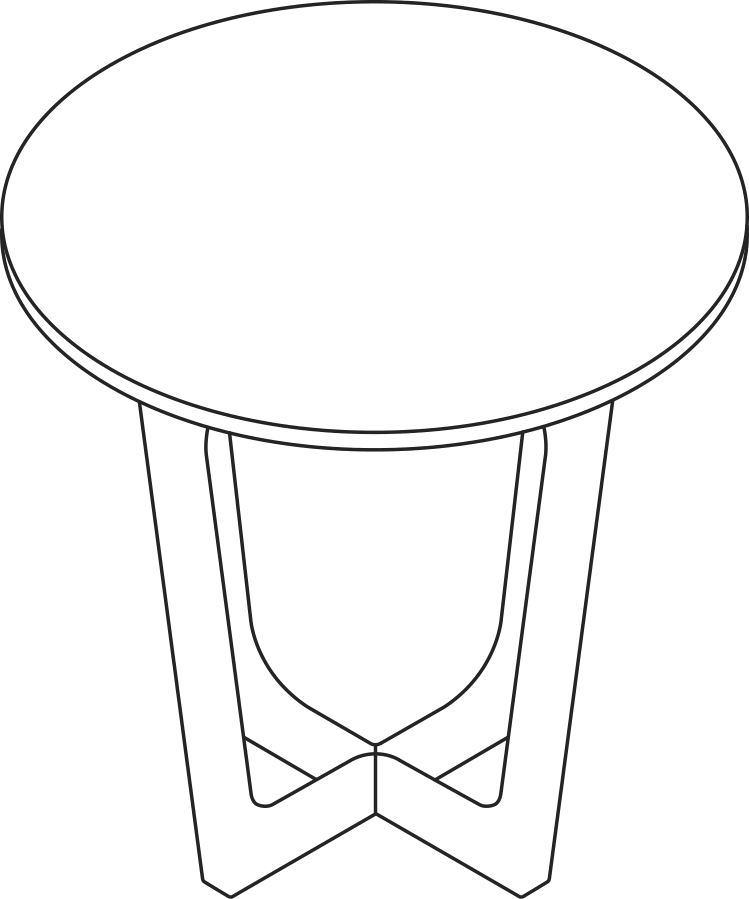 A line drawing - Loophole Side Table | Round