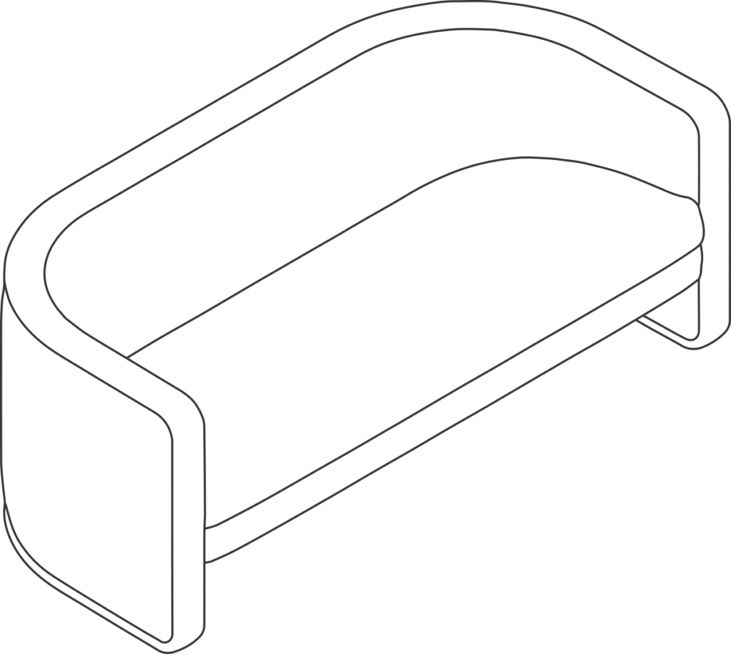 A line drawing - U-Series Sofa | Settee