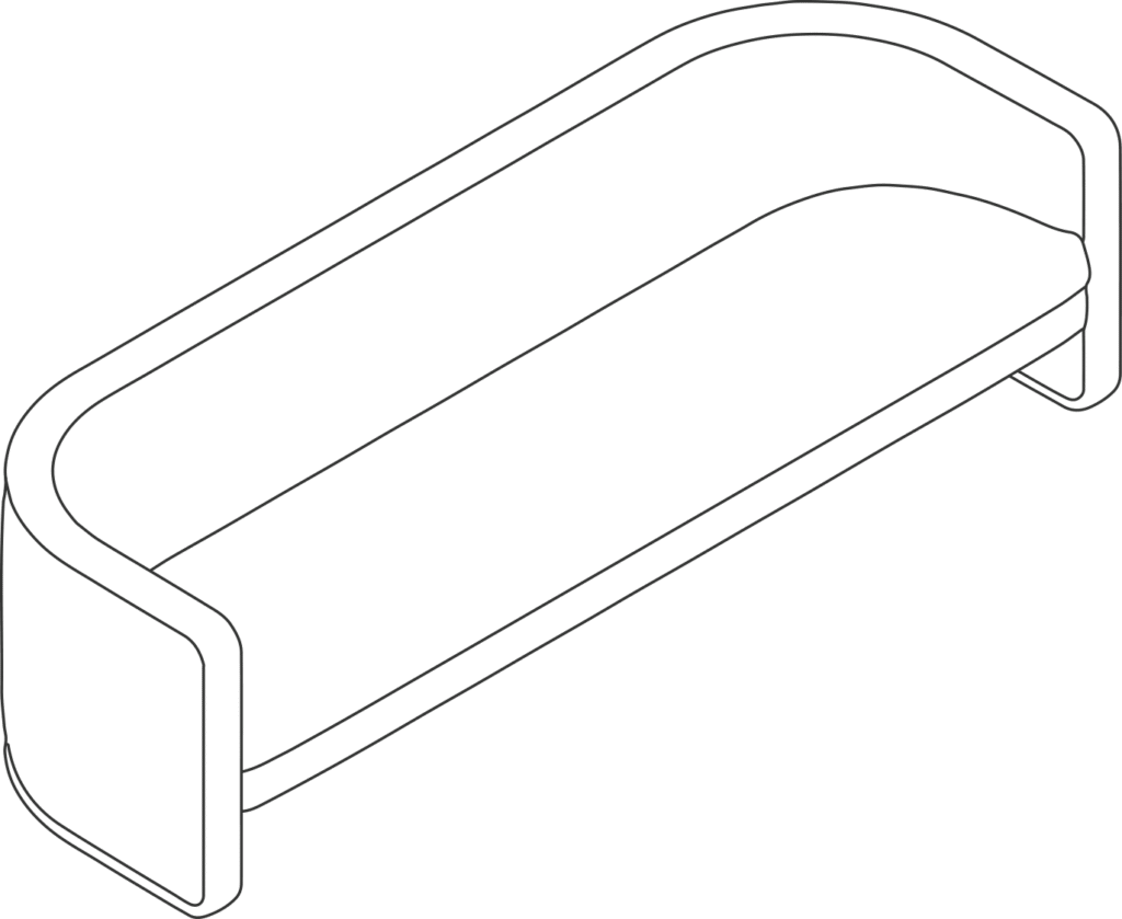 A line drawing - U-Series Sofa | Sofa