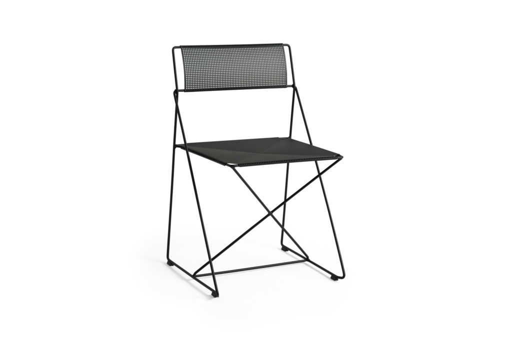 X Line Outdoor Chair - Black Frame, Black Seat