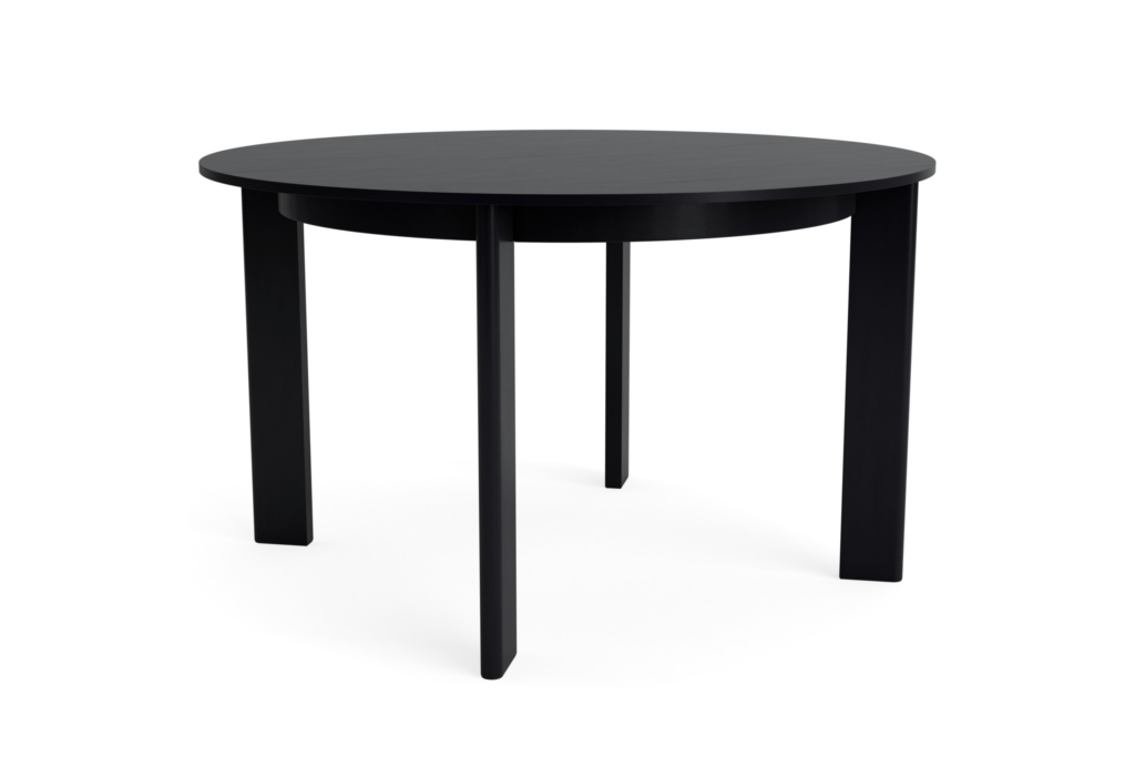 Chisel 4-leg table in black oak