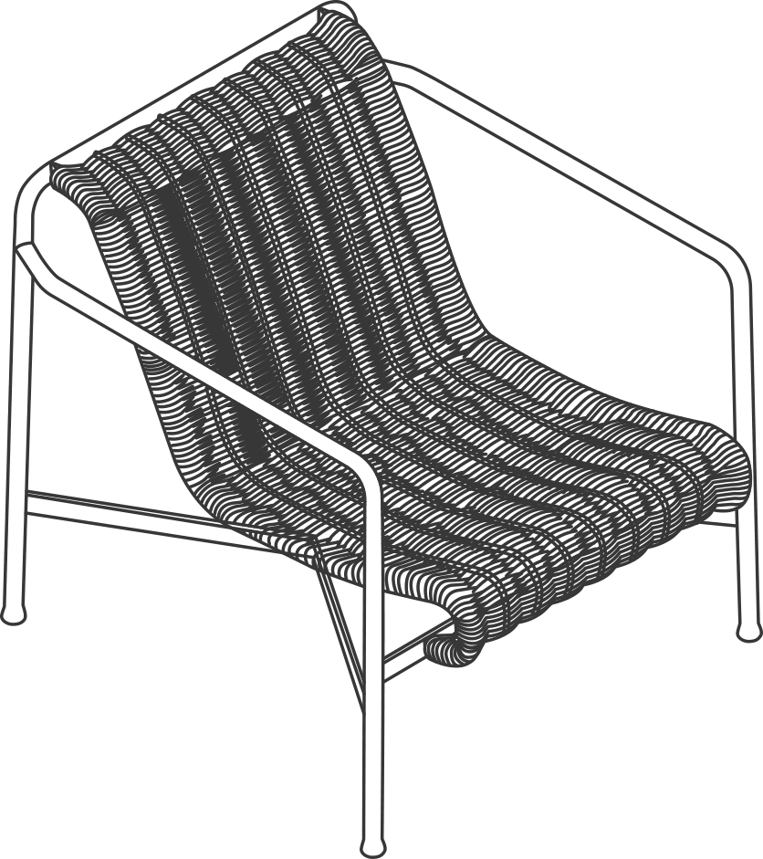 A line drawing - Palissade Cord Lounge Chair