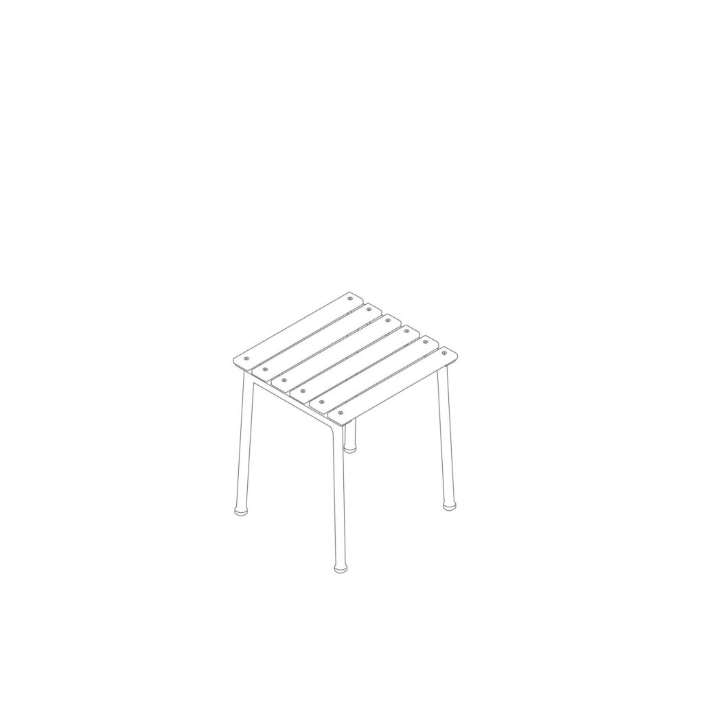 A line drawing - Traverse Stool