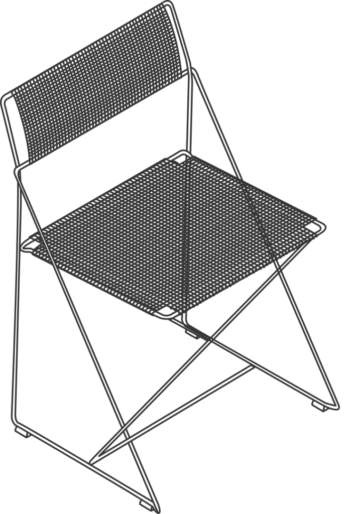 A line drawing - X-Line Chair