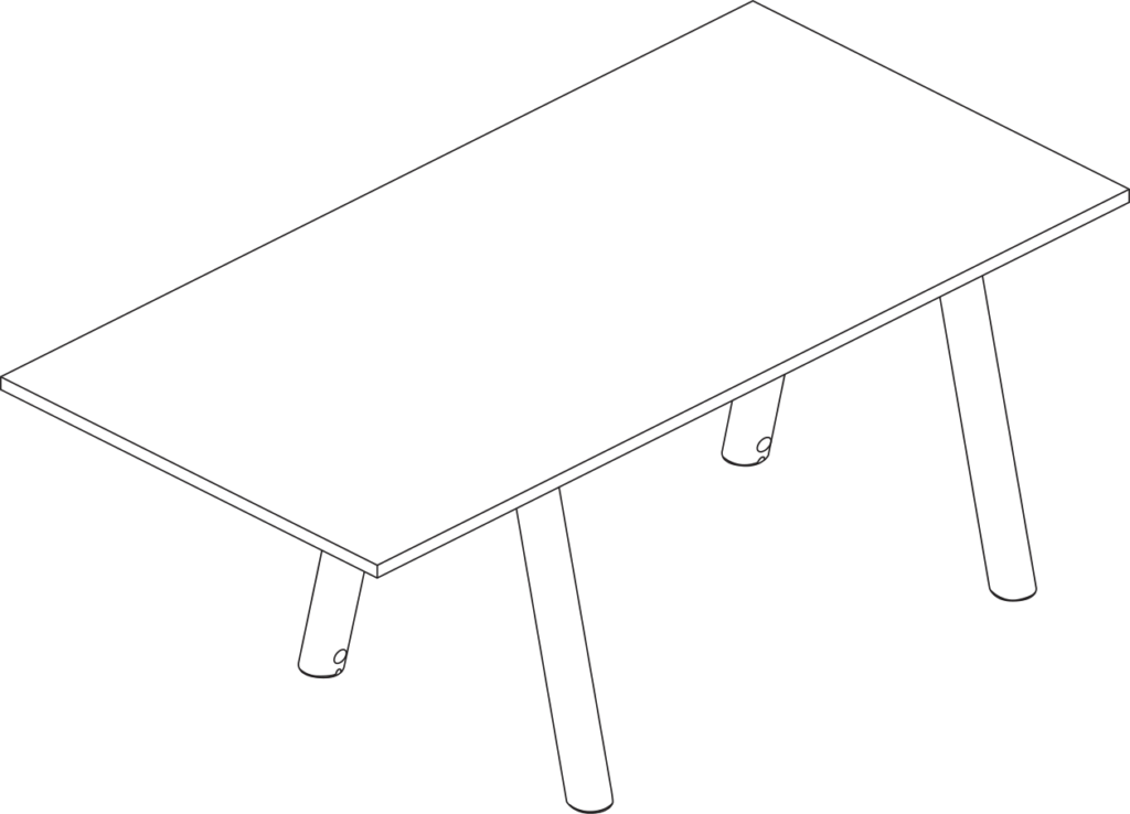 A line drawing - Boa Table | Rectangular | Counter Height