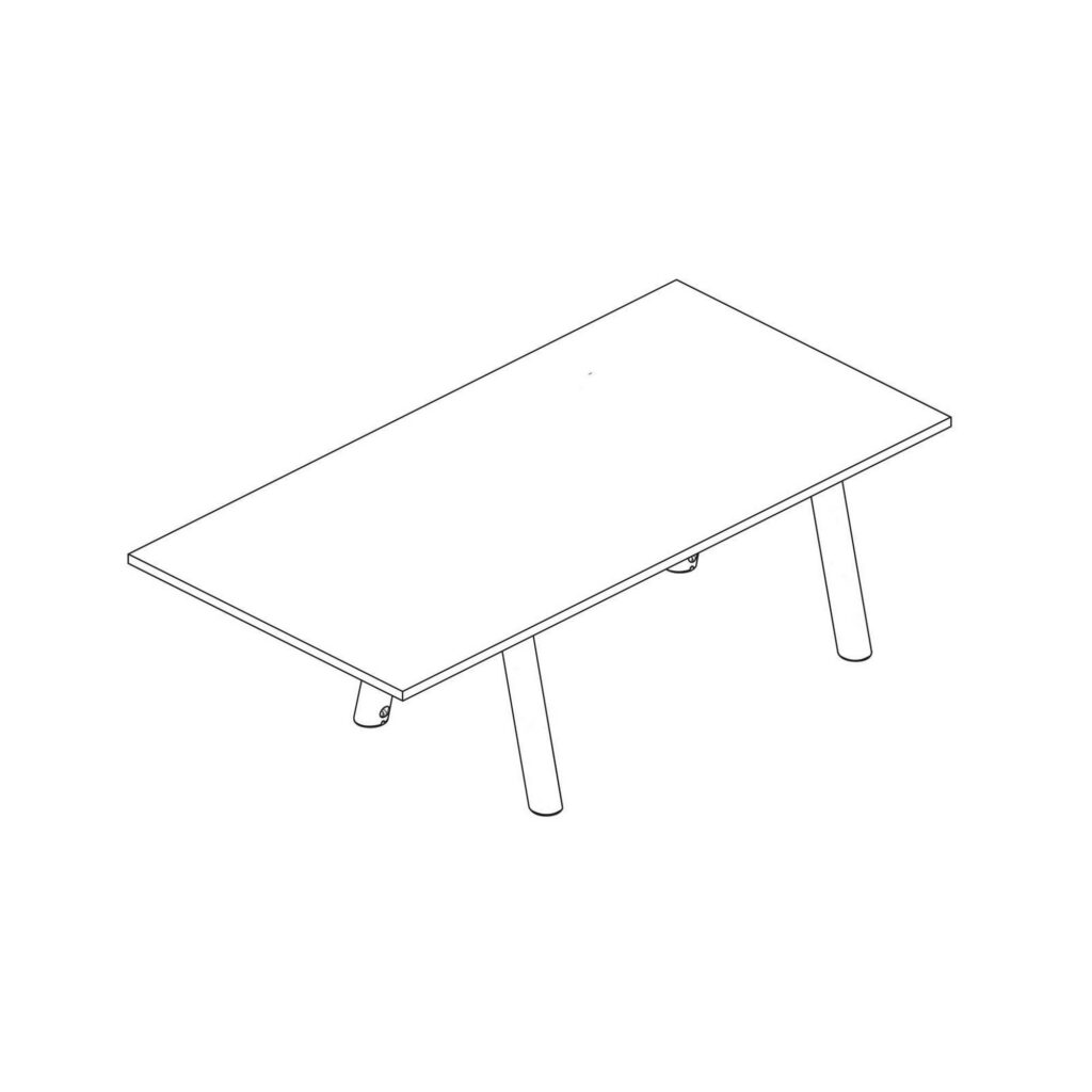 A line drawing - Boa Table | Rectangular | Seated Height