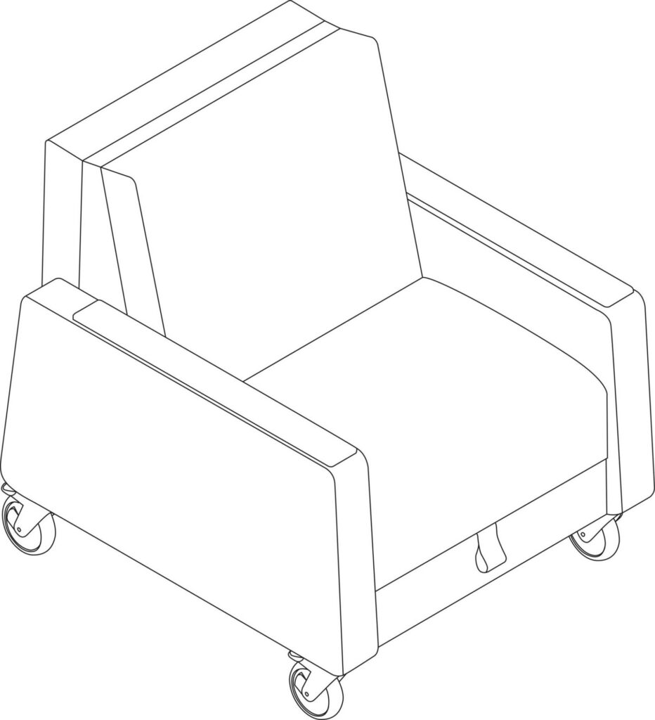 A line drawing - Gemma Sleep Chair