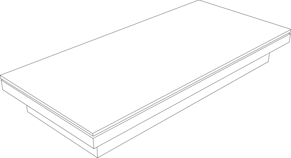 A line drawing - Pawson Drift Coffee Table | Rectangular