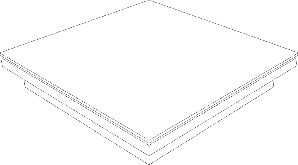 A line drawing - Pawson Drift Coffee Table | Square