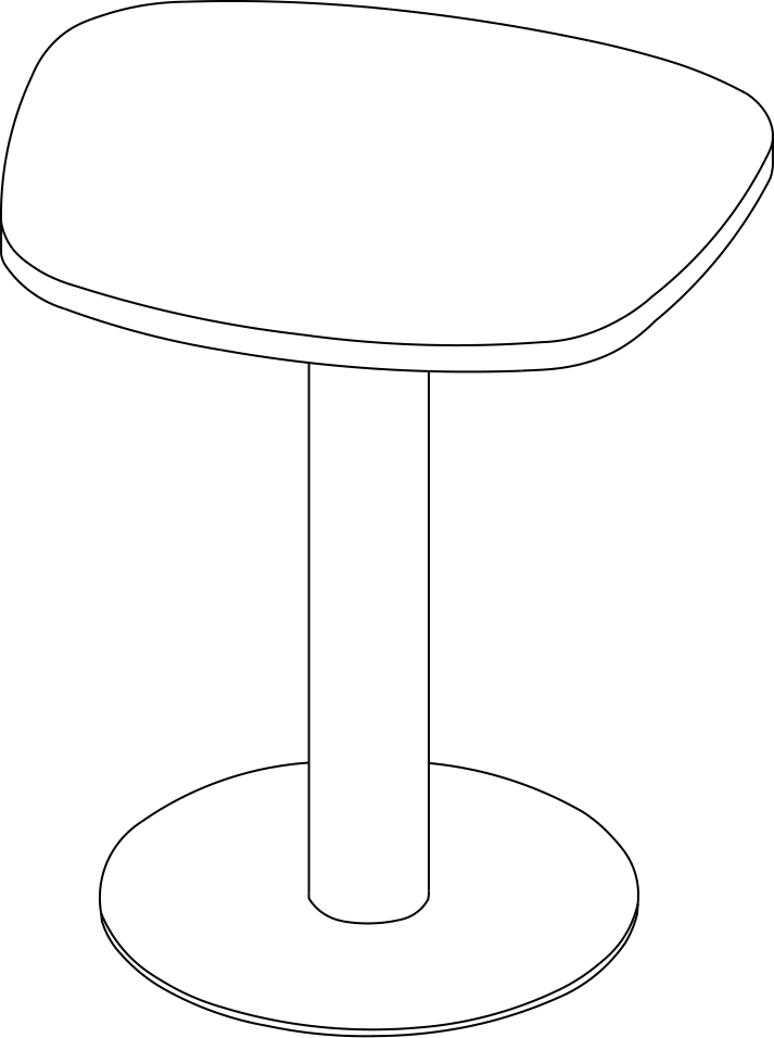 A line drawing - Headway Café Table–Apple