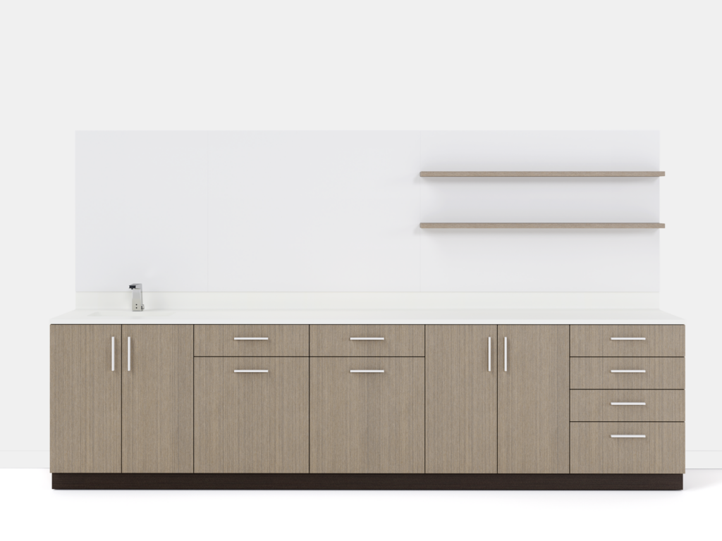 Mora System with open shelving