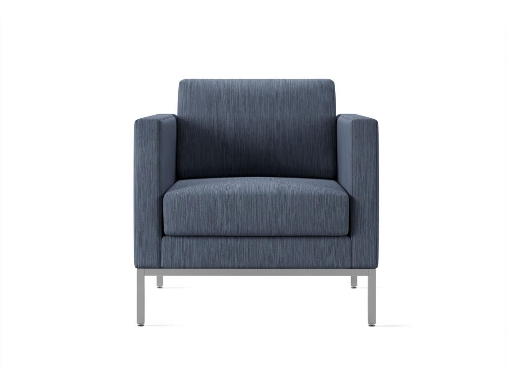 Riva Lounge Chair, Front, Blue