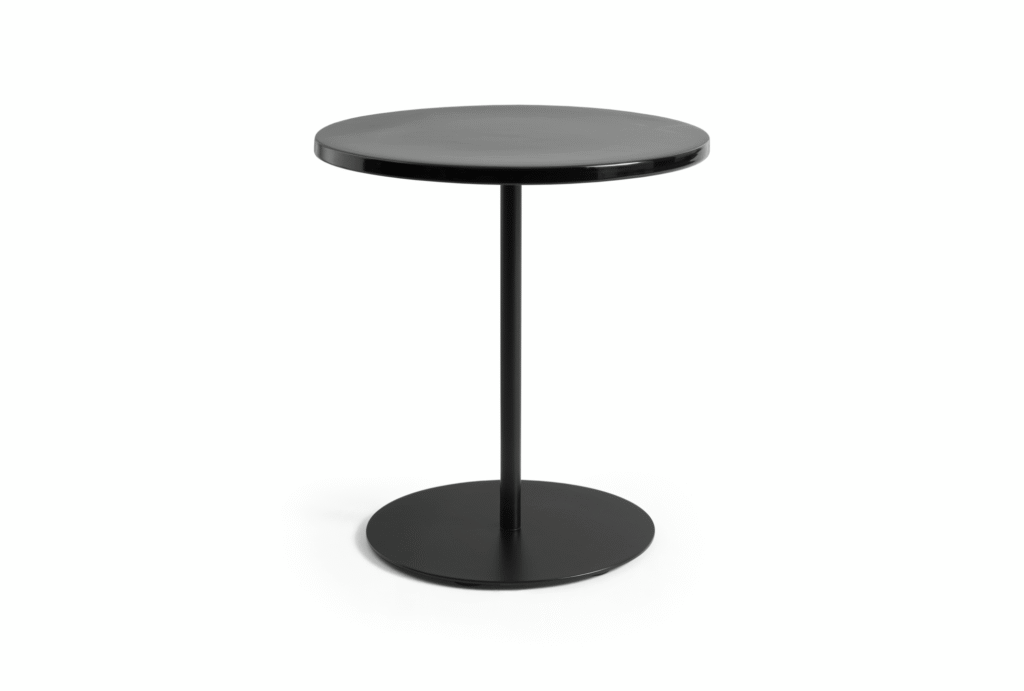 Pyro Side Table - Black Ceramic Top, Black Base