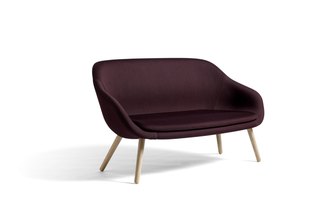 A maroon About A Lounge Sofa.