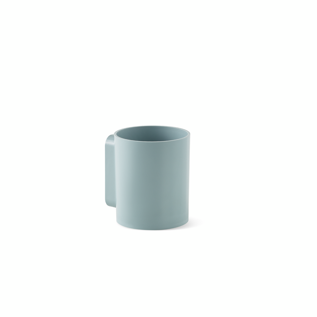 A light blue OE1 Marker Cup, viewed from an angle.