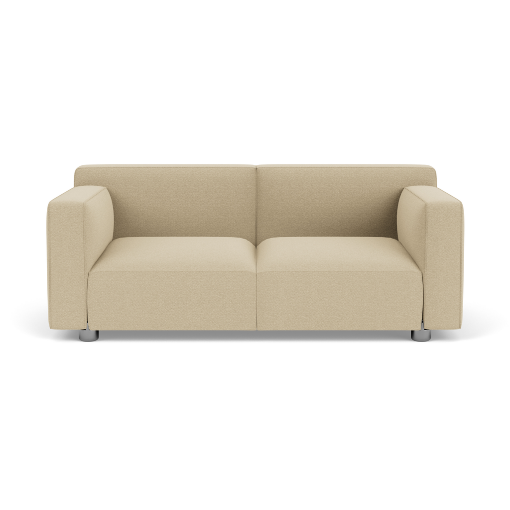 Barber Osgerby Sofa - Two Seater, Classic Boucle, Neutral, Chrome