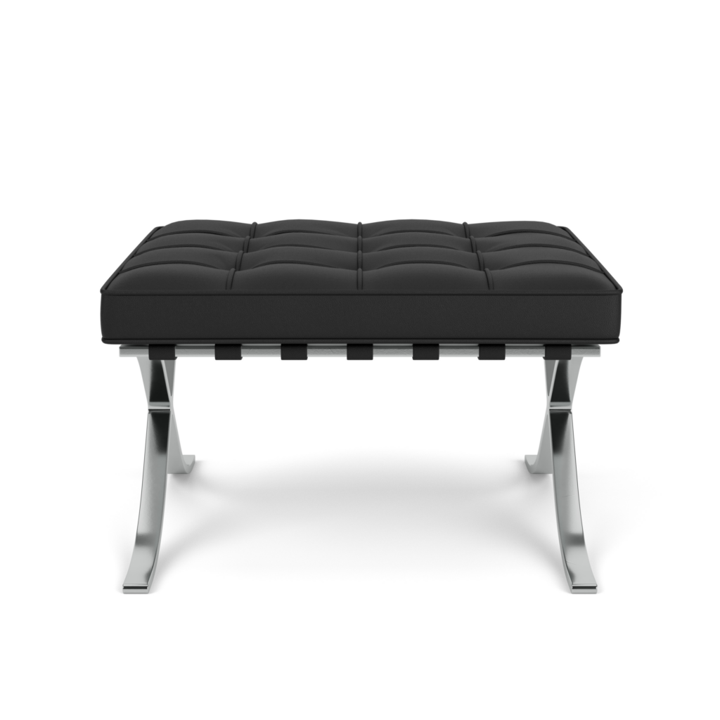 Barcelona Stool - Chrome, Volo Leather, Black