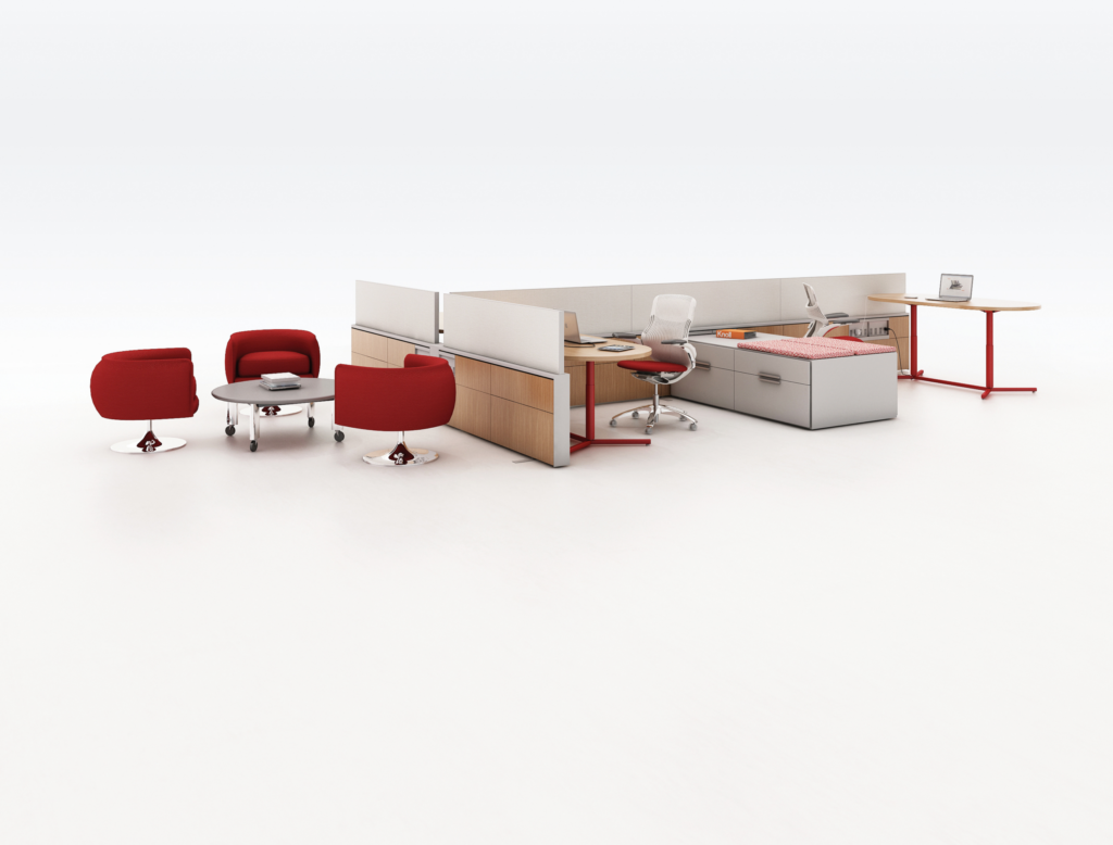 Knoll Antenna YBase Table with Fence