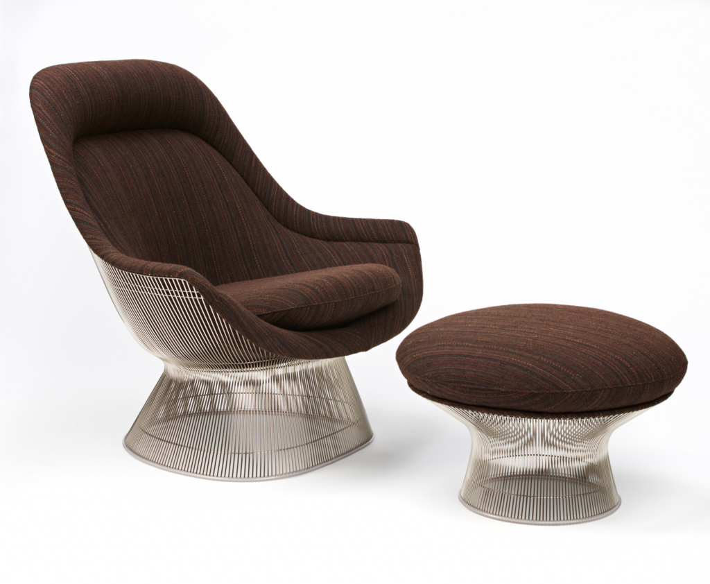 Platner Easy Chair, Platner Ottoman
