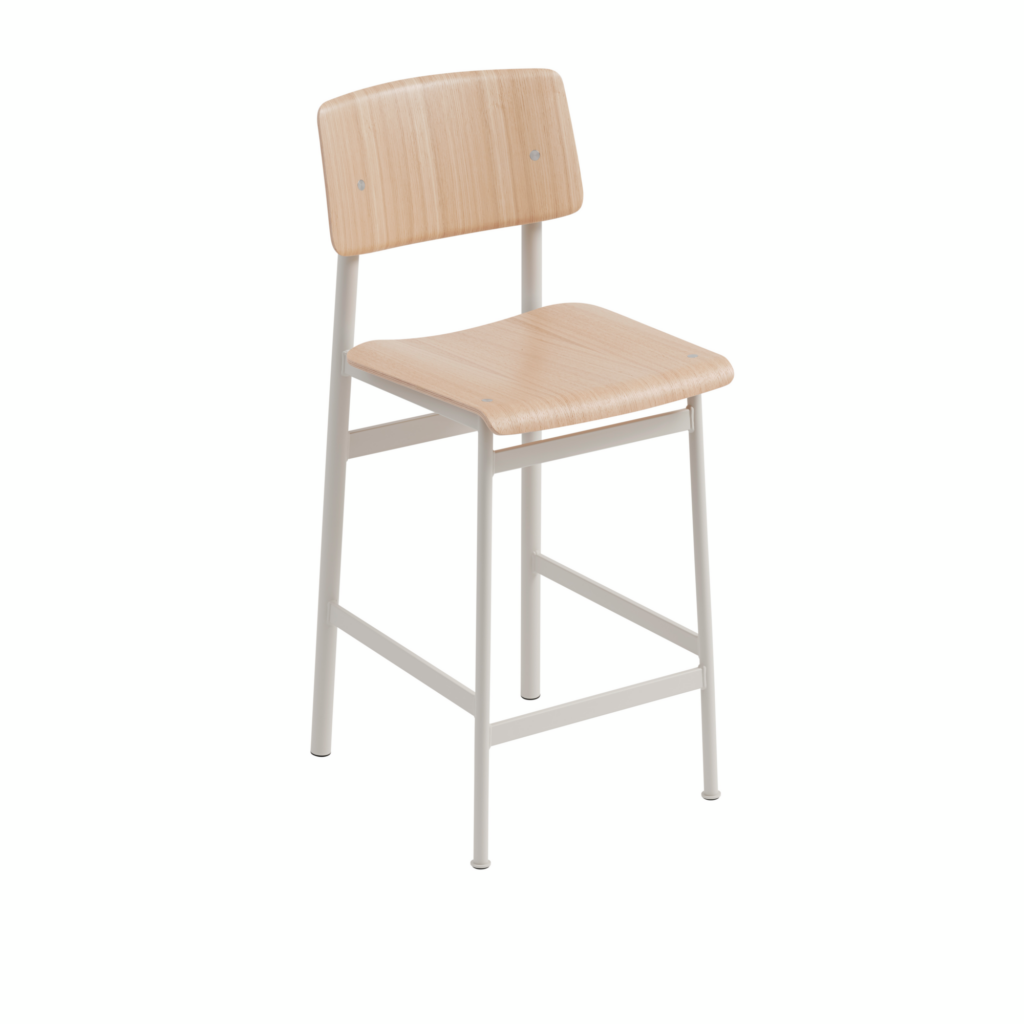 Loft bar stool 65 grey oak