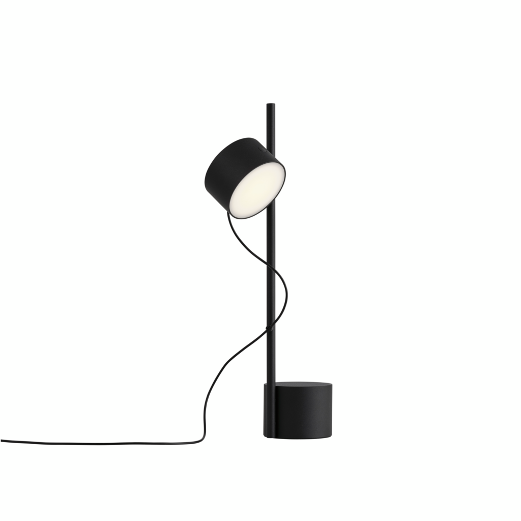 Post table lamp black