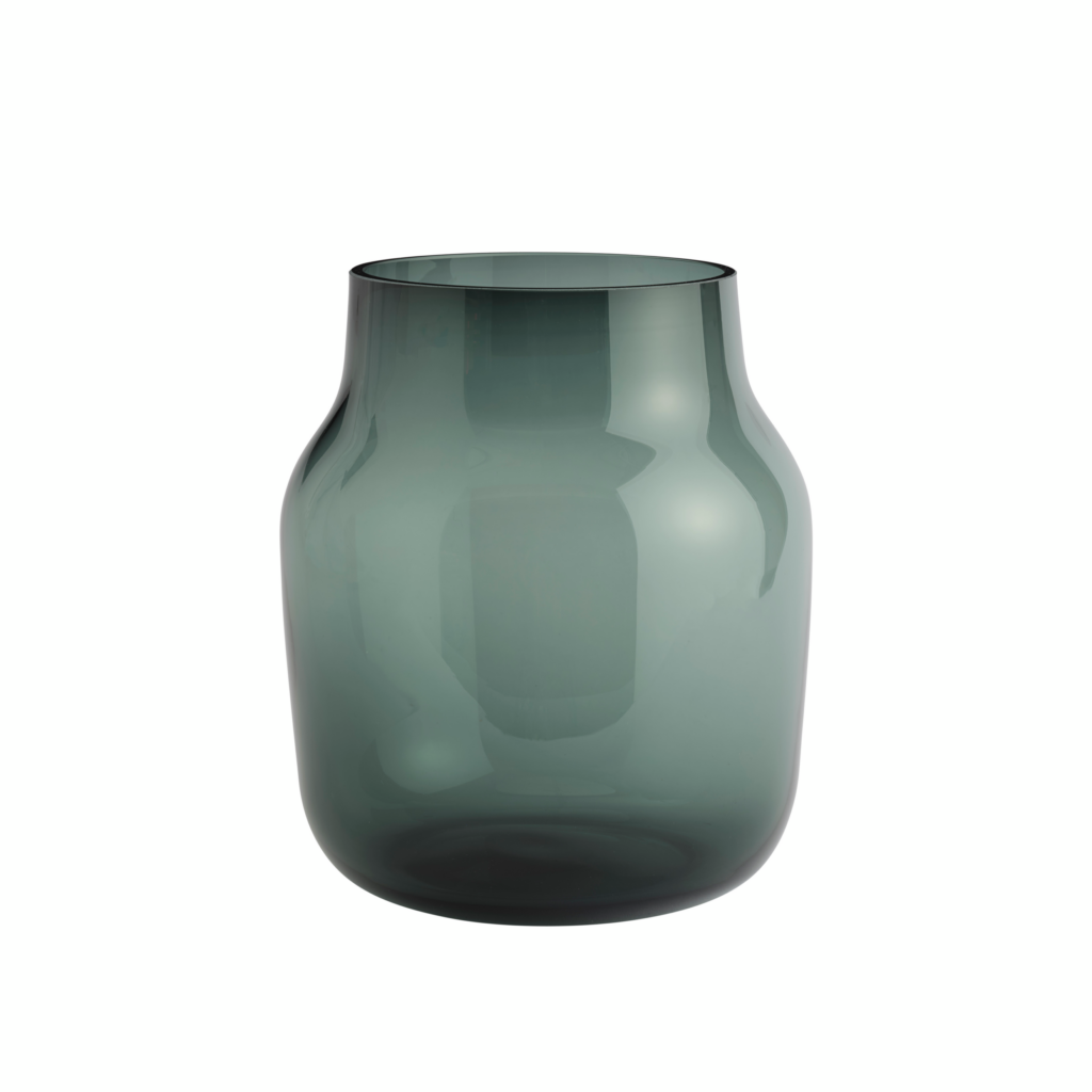 Silent vase 20 dark green