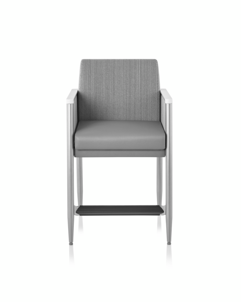 Front view of Palisade Easy Access seating on white sweep.