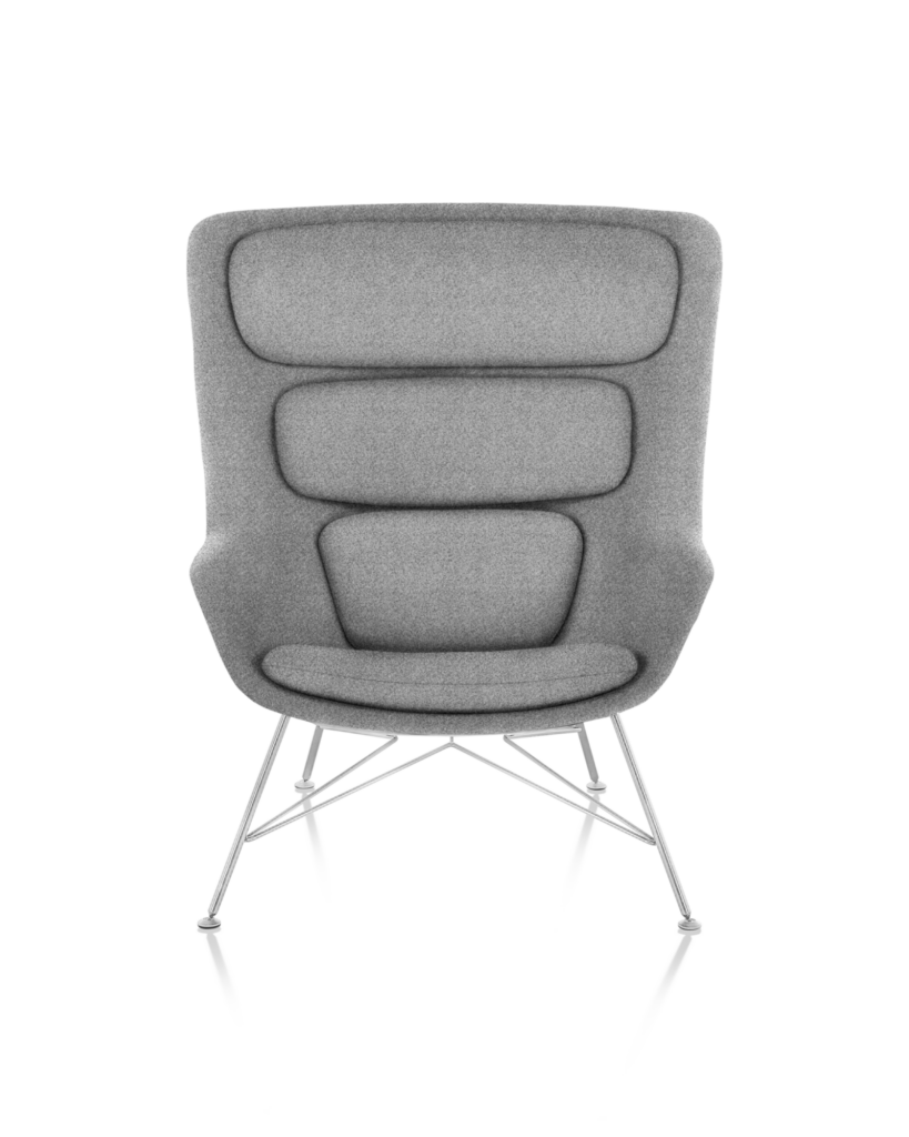 Striad Lounge Chair, Wire Base