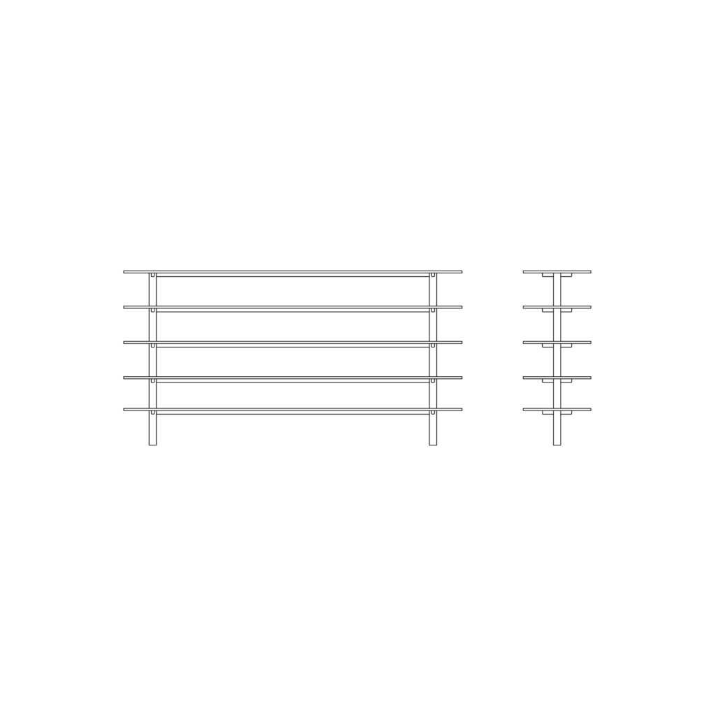 A line drawing - Dividends Skyline Shelving